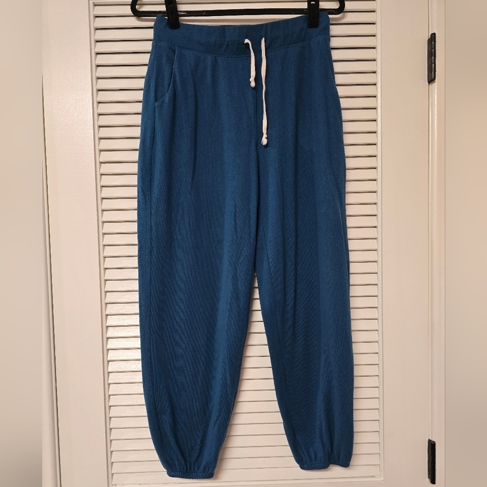 Double Zero - Blue & White Casual Loungewear Sweatpant Joggers With Pockets